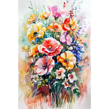 Flower Abstract Watercolour Canvas